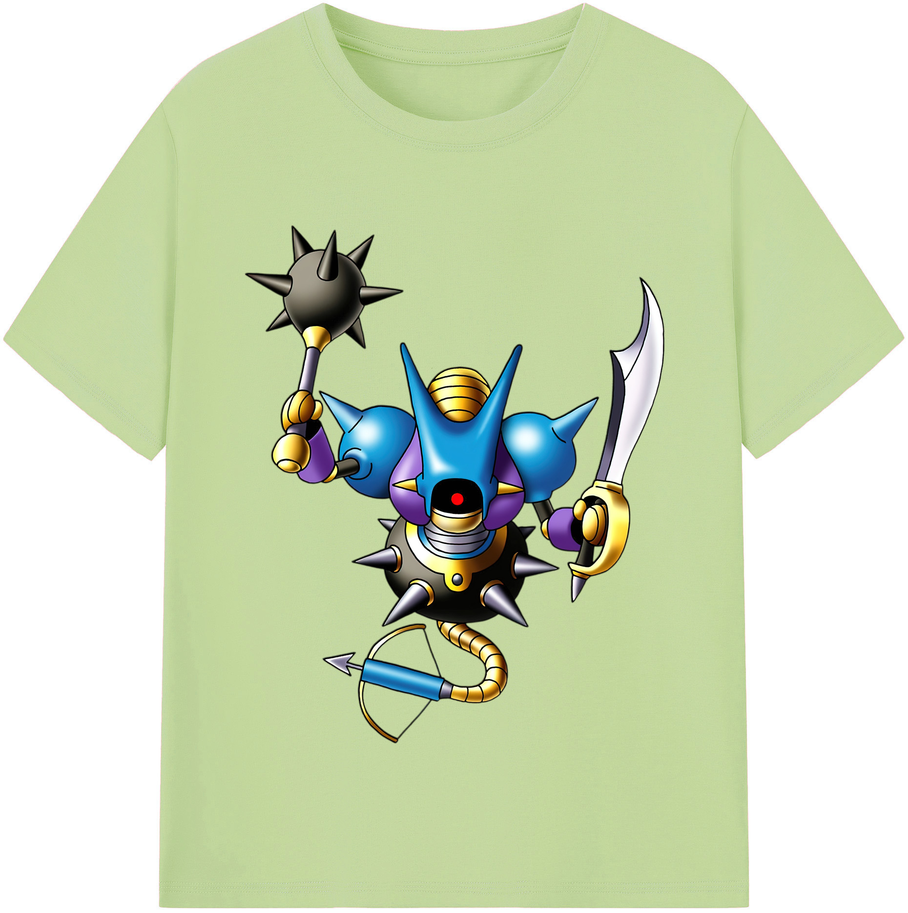 （画像用） ドラゴンクエスト Doragon Kuesuto Dragon Quest 綿100％半袖Tシャツ（フロントプリント）